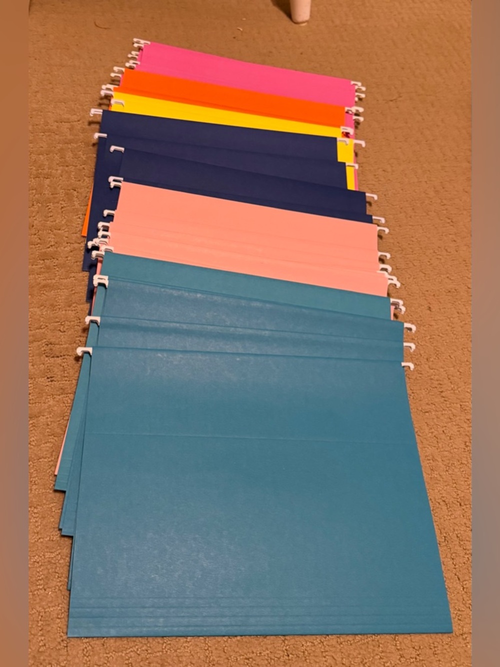 New Set of 36 Hanging File Folders multi-colored